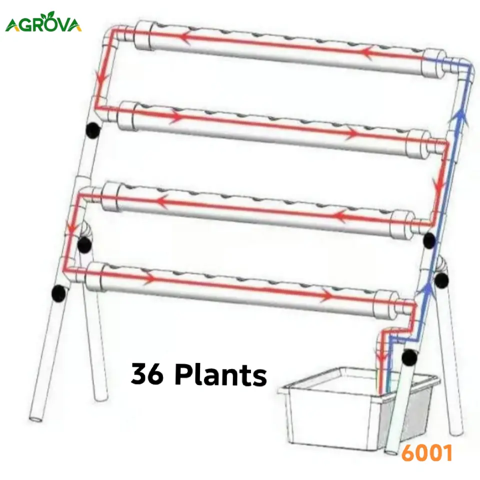 Agrotexbd NFT Hydroponic system 36 holes 4 rows Hy-6001 - Image 5